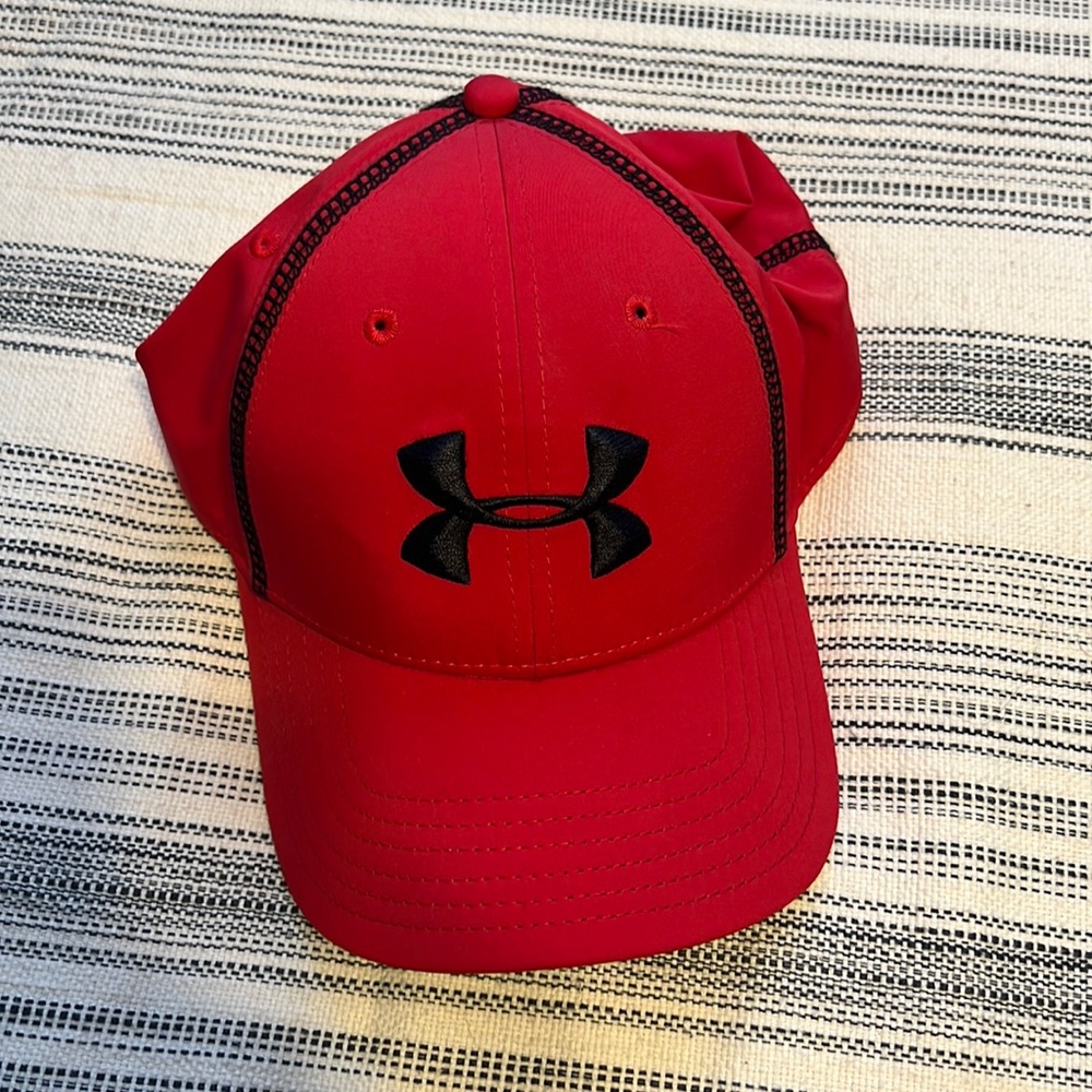 Red Under Armor hat. Size: M/L